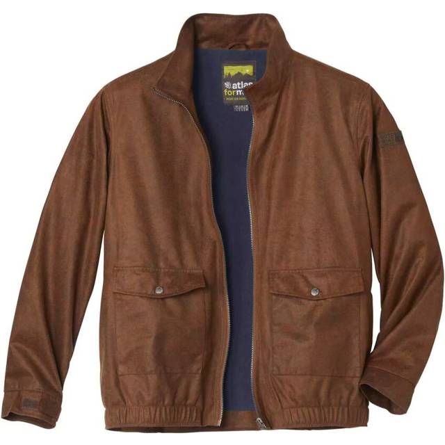 Atlas For Men Mens Faux Suede Jacket 5XL brun