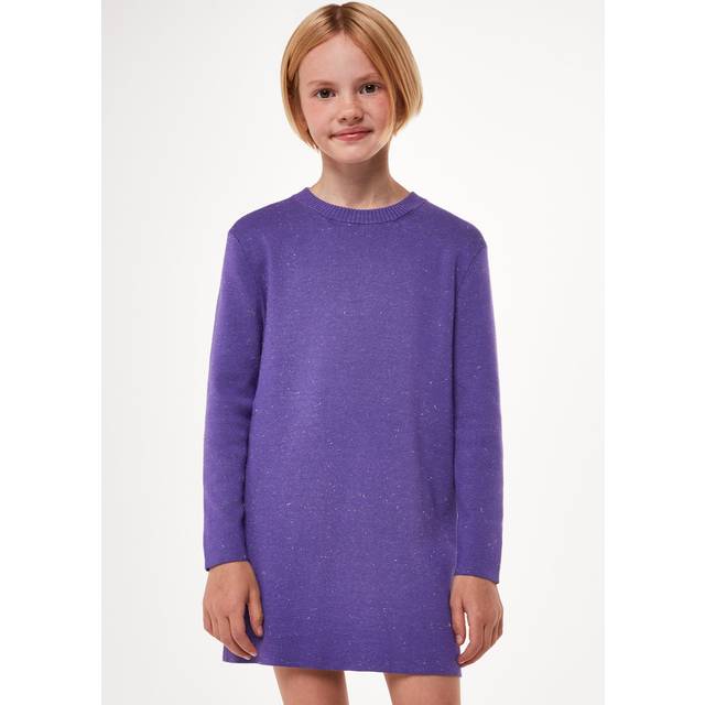 Whistles Kids' Annie Sparkle Knit Dress, Lilac