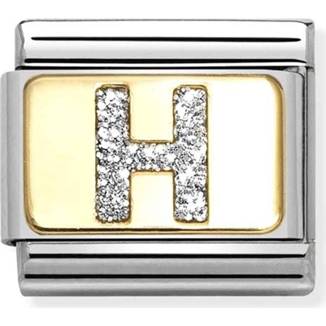 Nomination Classic Gold and Enamel Glitter Letter H Letters &amp; Numb