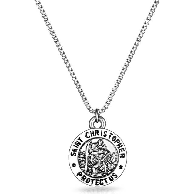 St Christopher Necklace - Silver