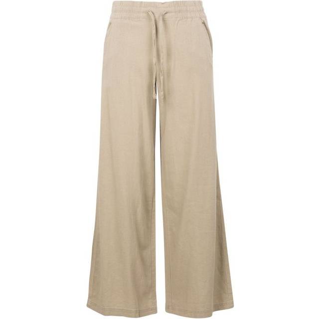 Zinny Wide Leg Trousers - Light Brown - XXS