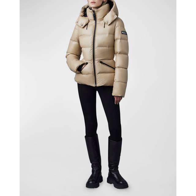 Mackage, Jacka, Dam, S, Glänsande Kamelfärgad Pufferjacka - brown (S)