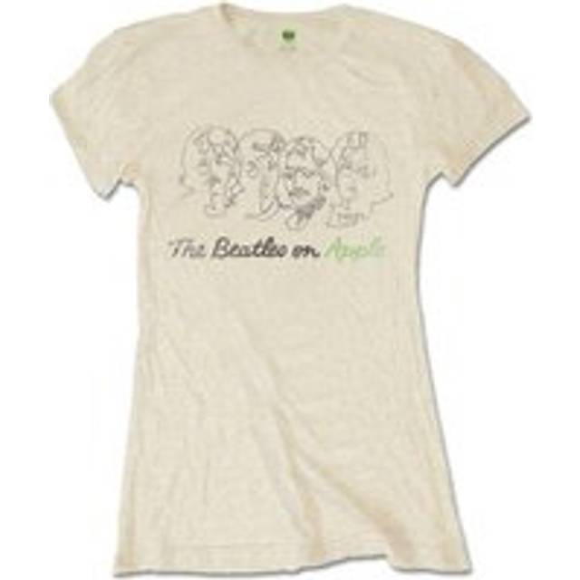 (XL, Sand) The Beatles Womens/Ladies On Apple Faces T-Shirt