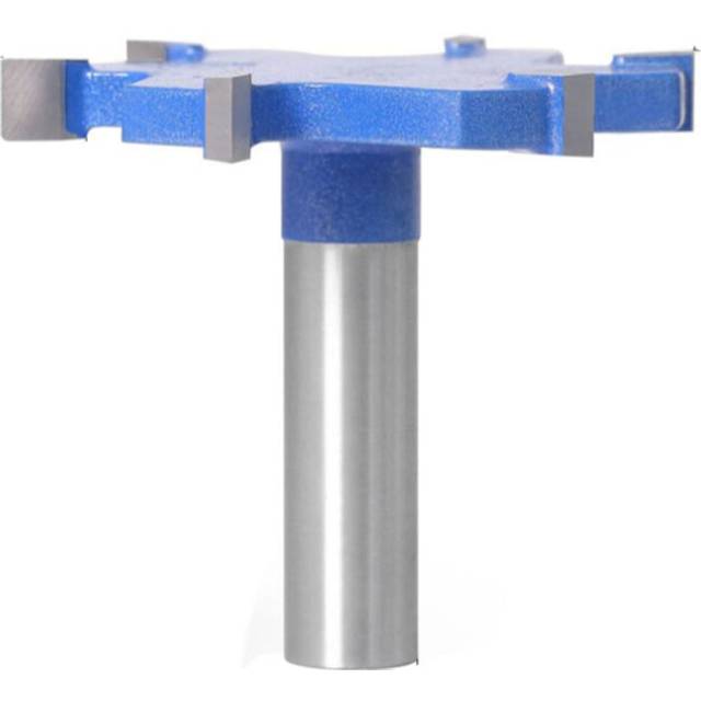 "1pc 1/2"" Shank 6 Edge T Type Slotting Cutter Woodworking Tool Router Bits For Wood Industrial Grade Milling Cutter"