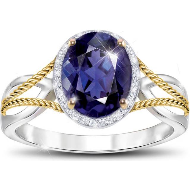 'Royal Radiance' Iolite & White Topaz Ladies' Ring