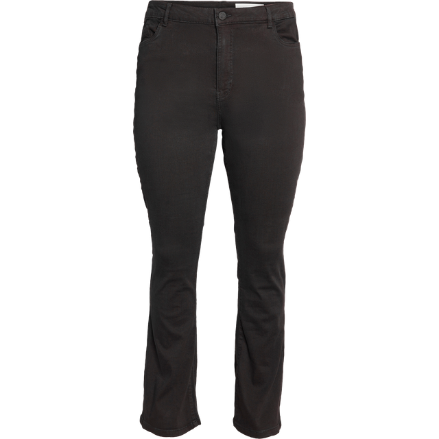 Noisy May Curve - Jeans nmSallie HW Flare Jeans Black Curve - Svart
