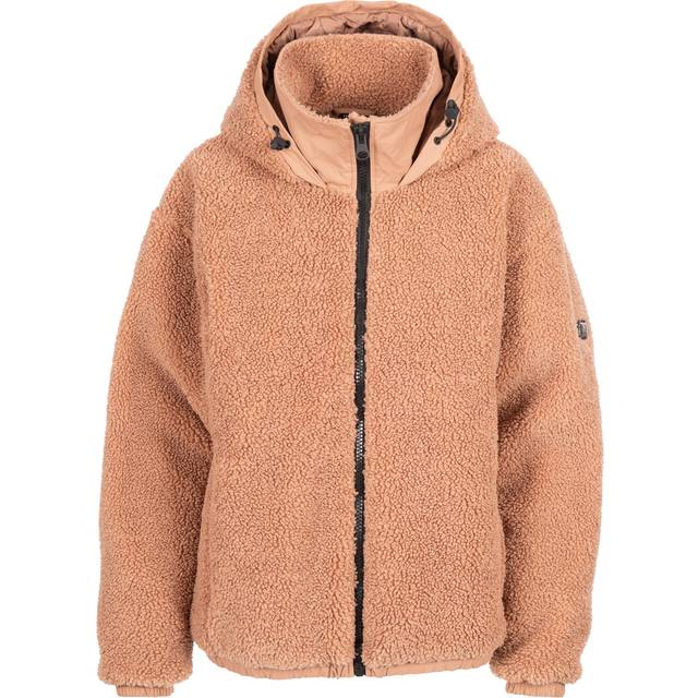 Trespass womens casual sherpa jacket adjustable hood 2 zip pockets burly