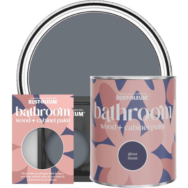 Rust-Oleum Bathroom Wood & Cabinet Paint, Gloss Finish - MARINE GREY - 10ml - Grey