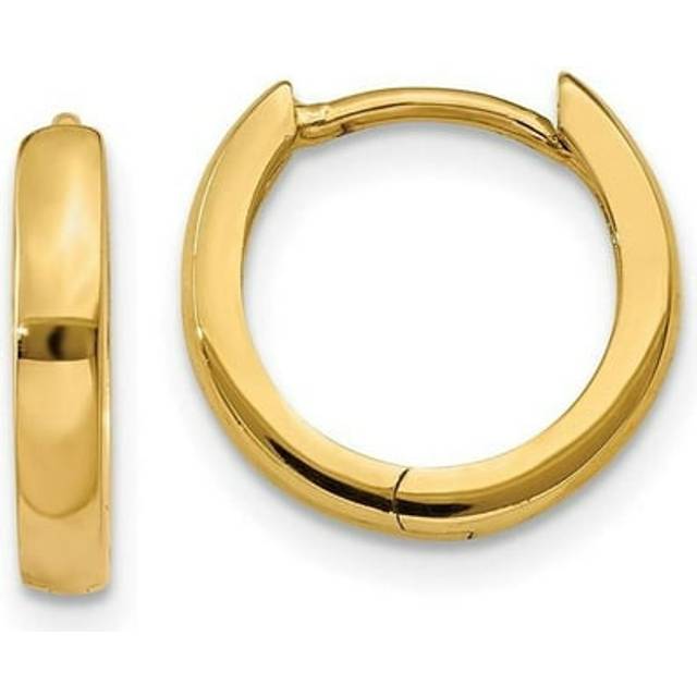 10K Yellow Gold 2.25 mm Hinged Hoop Earrings