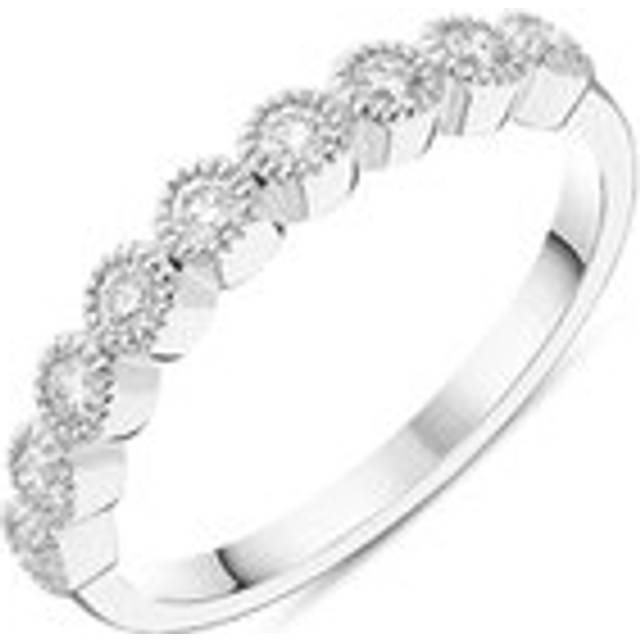 Platinum 0.27ct Diamond Bezel Set Half Eternity Ring