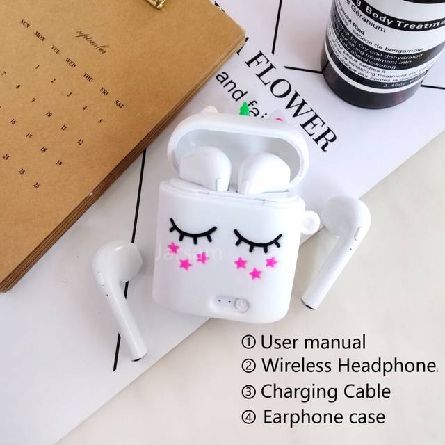 (a-white horse) TWS Bluetooth Earphone For All Smart Phone Sport Earphones Stereo Earbud Wireless Headphones In-ear