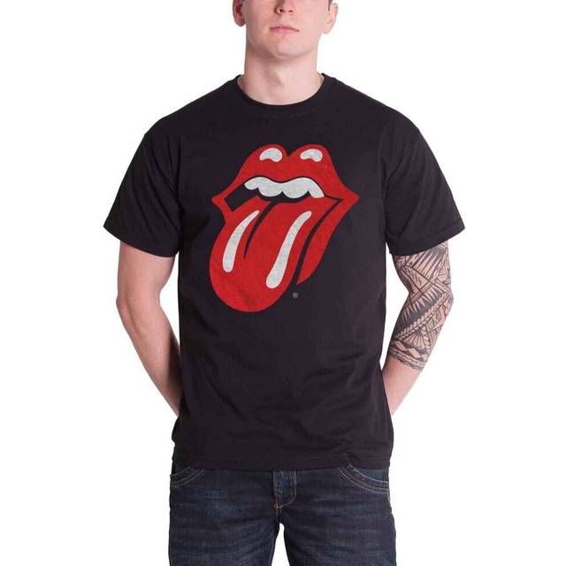 (L, Black) The Rolling Stones Unisex Adult Classic Tongue T-Shirt