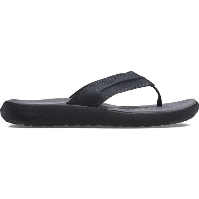 Men's Crocs 209332-001 YUKON VISTA II LR Mens Flip-Flops Black - Size: 9