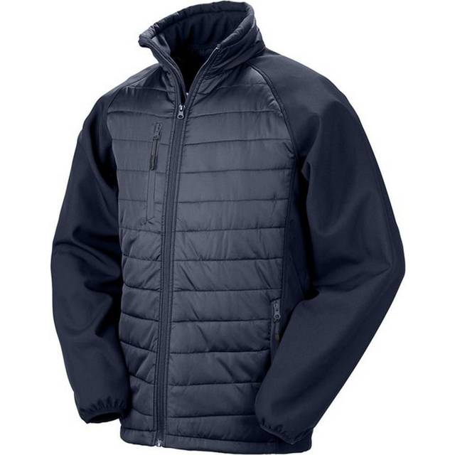 Resultat Unisex Vuxen Compass Softshell vadderad jacka S mörkblå/gul