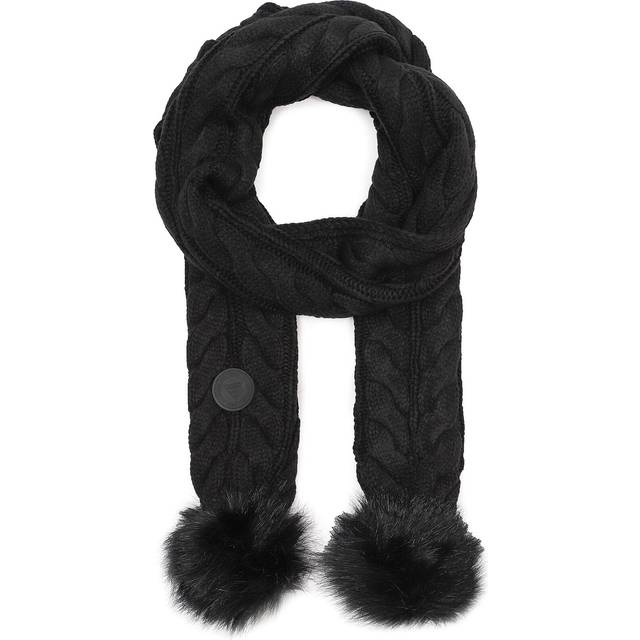 Guess Knitted Pom-Pom Scarf - Black - T/U