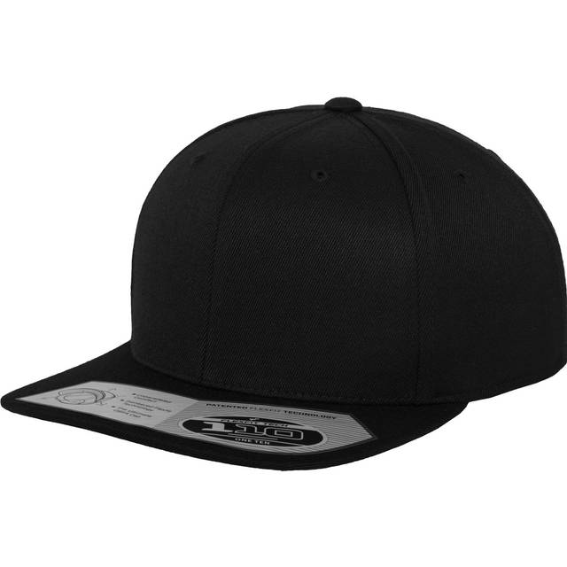 (One size, Black/ Grey) Yupoong Flexfit Unisex 110 Plain Fitted Snapback Cap