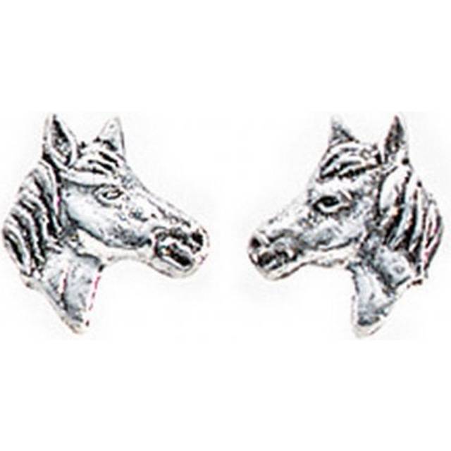 Beginnings Sterling Silver A737 Horses Head Stud Earrings