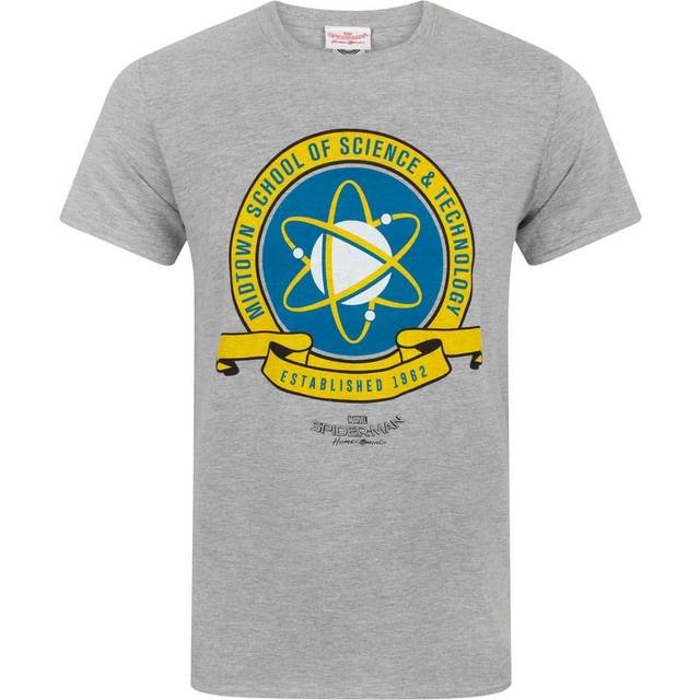 (2XL, Grey) Spider-Man Mens Homecoming Midtown School T-Shirt