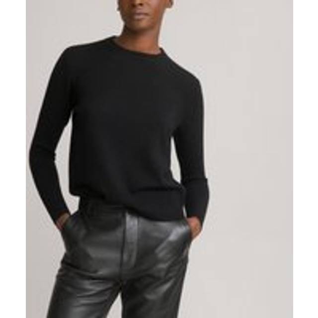 Cashmere Crew Neck Jumper - Black - XL