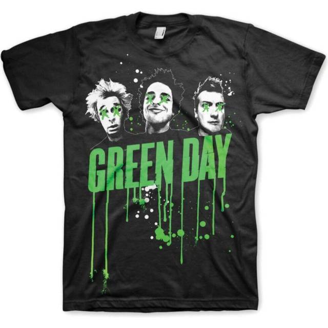(XL, Black/Green) Green Day Unisex Adult Drips T-Shirt