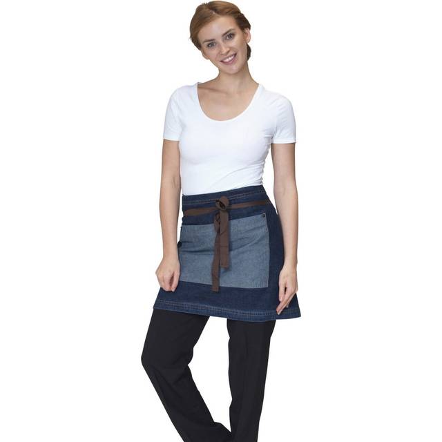 Dennys Washed Denim Contrast Waist Apron (Pack of 2)
