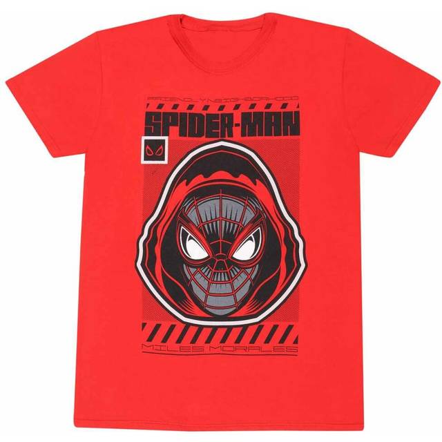 (M, Red) Spider-Man Unisex Adult Spider Hooded T-Shirt