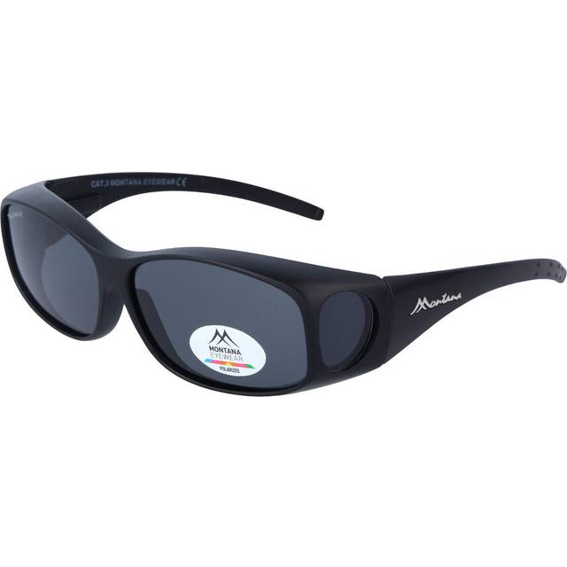 Montana Fit Over Glasses Sunglasses MFO1 C Black Smoke Polarized