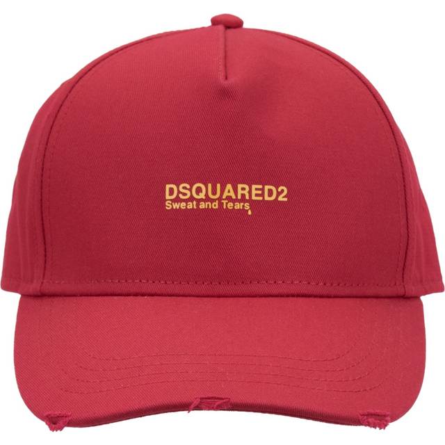 Dsquared2, Caps, unisex, Red, ONE SIZE, Adjustable Baseball Cap with Embroidered Logo