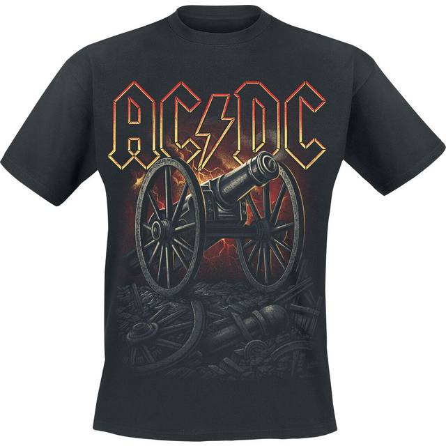 AC/DC T-Shirt - About To Rock Canon Red - M to XXL - for Men - black