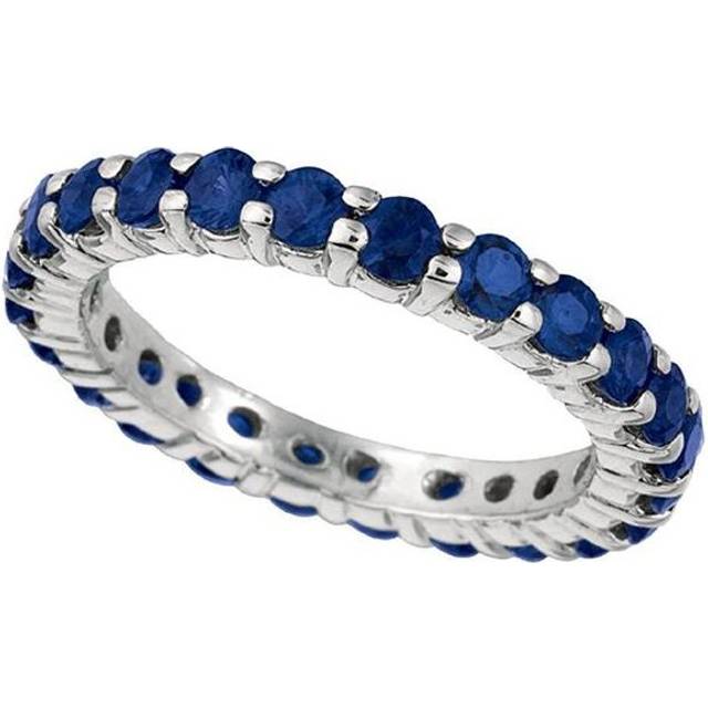 Harry Chad HC11860 2.76 CT Round Sapphire Eternity Wedding Band - White Gold 14K