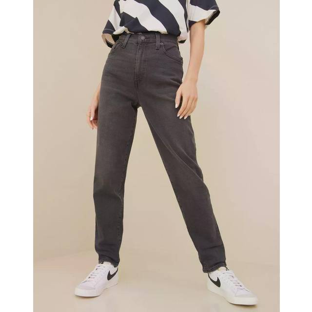 Levi's – Svarta, mamma jeans med hög midja-Svart/a