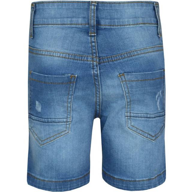 (11-12 Years) Kids Boys Denim Shorts Light Blue Ripped Chino Bermuda Jeans Short Knee Length