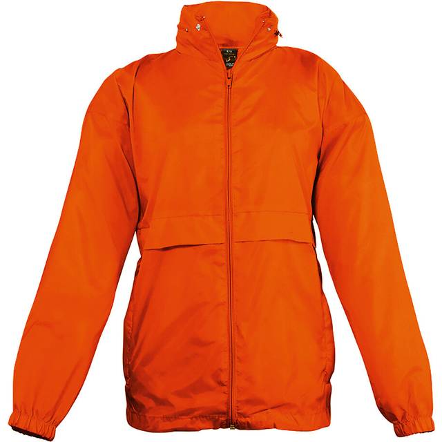 SOLS Childrens Unisex Kids Surf Windbreaker Jacket (Water Resistant And Windproof) (Orange) - Size UK 16