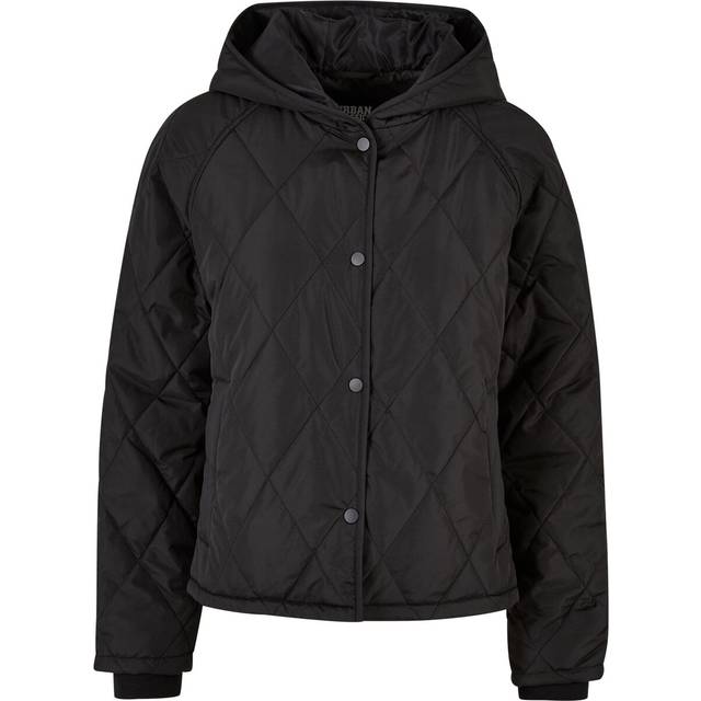 Urban Classics Damjacka Ladies Oversized Diamond Quilted Huvjacka svart XL, svart, XL