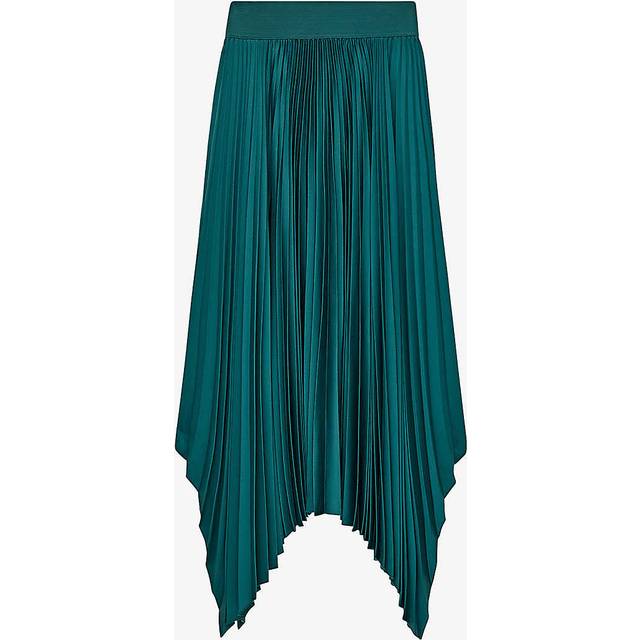 Joseph, Kjol, Dam, M, Polyester, Ade Knit Weave Plissékjol - green (M)