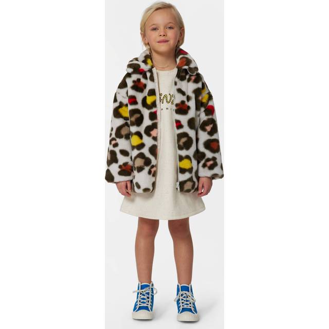 Kenzo, Fleece Jackets, female, Multicolor, 4 Y, Girls Faux Fur Coat