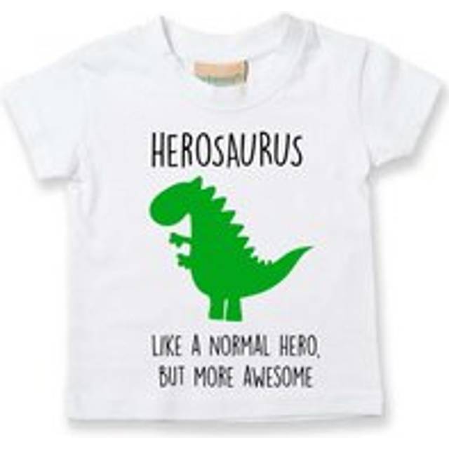 Hero Dinosaur Tshirt - White - 5-6 Years