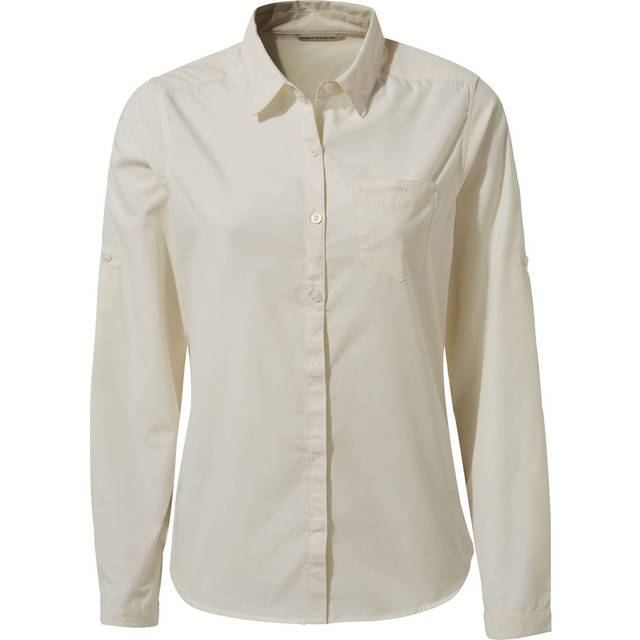 (22 UK, Pearl White) Craghoppers Womens/Ladies Kiwi II Shirt