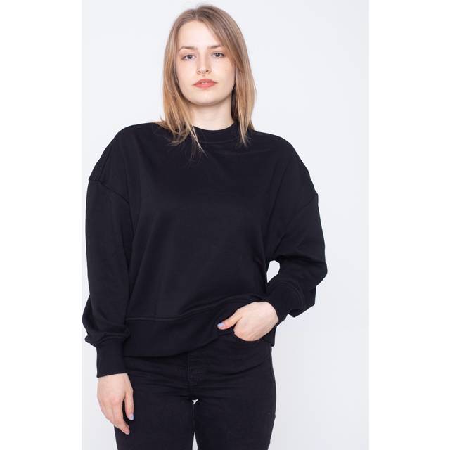 Urban Classics - Ladies Oversized Terry Black - Sweater - black - XS - 65% Cotton, 35% Polyester,Sweat