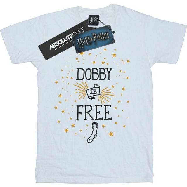 (XXL, White) Harry Potter Womens/Ladies Dobby Is Free Cotton Boyfriend T-Shirt
