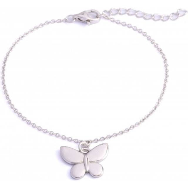 Sterling Silver Rhodium Plated Butterfly Bracelet ERLB003