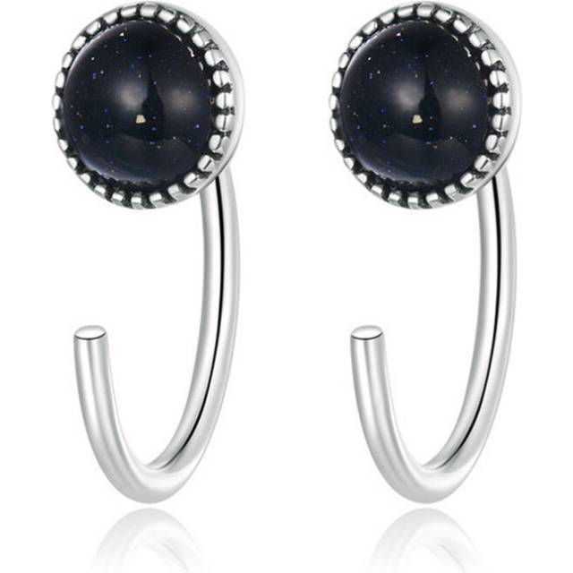 Silver plating Deep Night Sky Stud Earrings for Women Jewelry