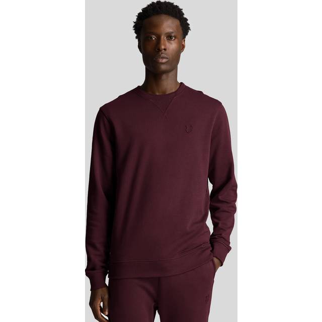 Lyle & Scott, Sweatshirts & Hoodies, Herr, XS, Bomull, Tonal Eagle Crew Neck Sweatshirt - red (XS)