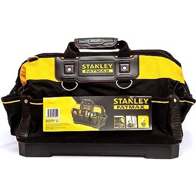 STANLEY FATMAX Technician Tool Bag, Heavy Duty 600 Denier and Leather, Multifunctional Tool Storage Organiser, 18 Inch, 1-93-950