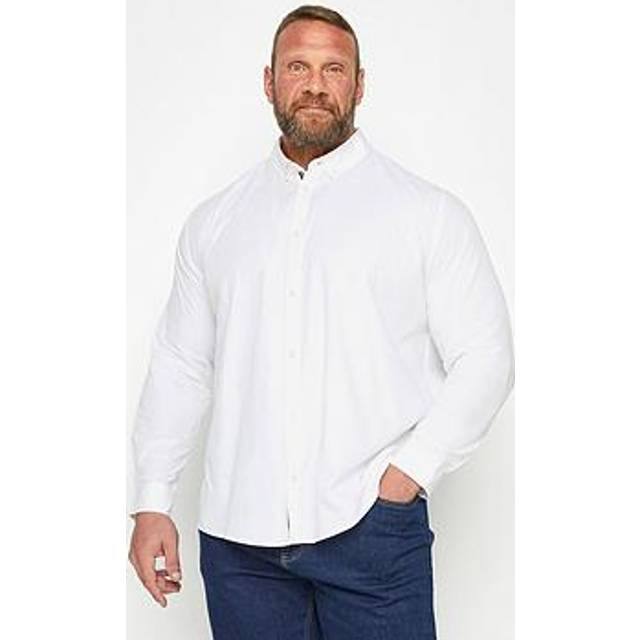 Size 4Xl Mens Badrhino Big & Tall White Poplin Shirt Big & Tall - 4XL