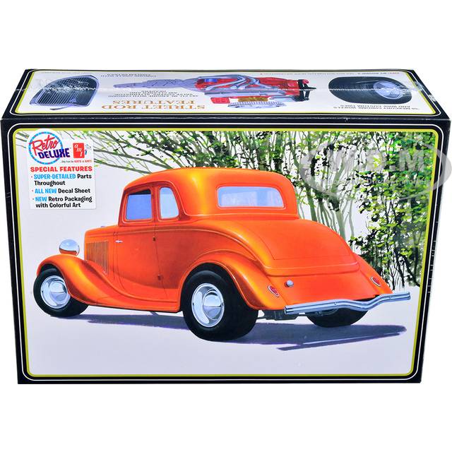 Skill 2 Model Kit 1934 Ford Street Rod 5-Window Coupe 1/25 Scale Model by AMT