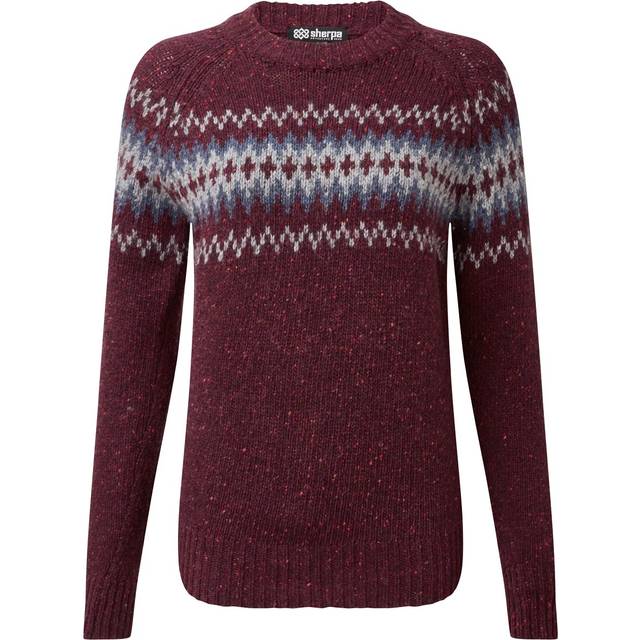 Women's Sherpa Adventure Dumji Crew Neck - Beet Red - Size XS - Mid-Layer