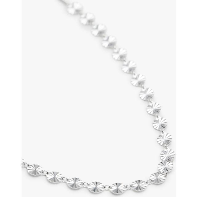 Sterling Silver 925 Diamond Cut Chain Necklace - One Size