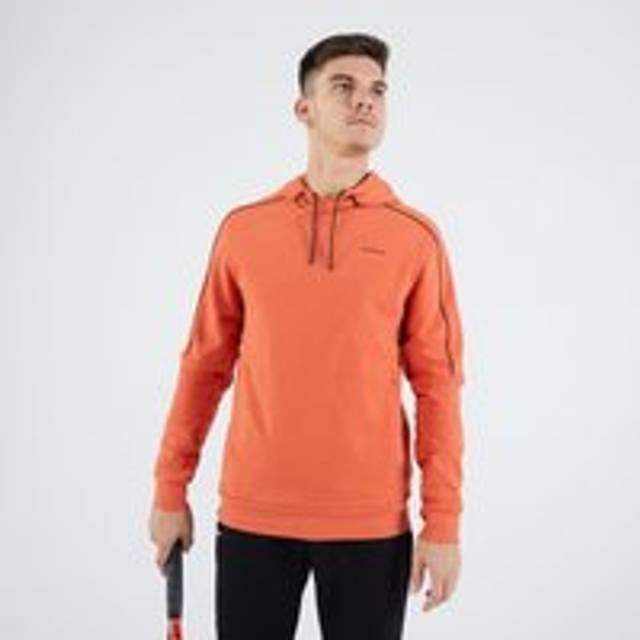 Men's Tennis Hoodie Soft - Terracotta - Terracotta Orange