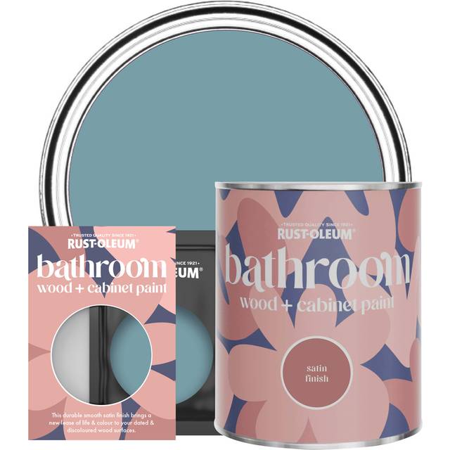 Rust-Oleum Bathroom Wood & Cabinet Paint, Satin Finish - PACIFIC STATE - 10ml - Blue